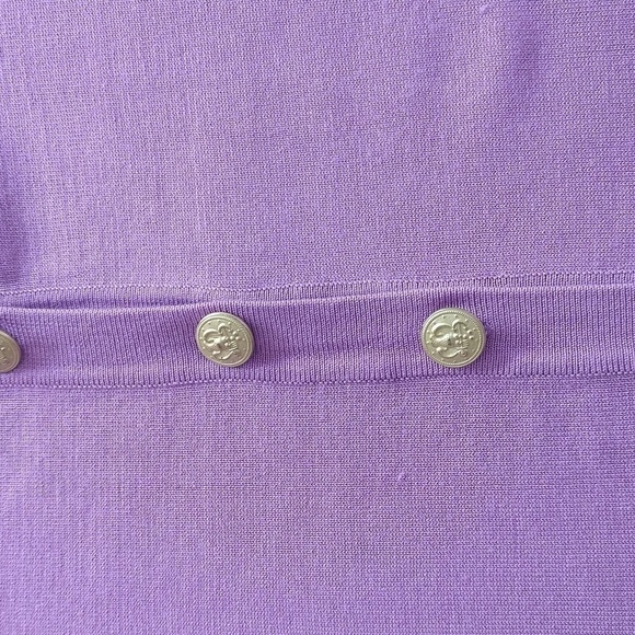 C'est city orchid purple cardigan minimal gold buttons large - Picture 2 of 12